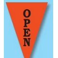 60' Stock Pre-Printed Message Pennant String -Open